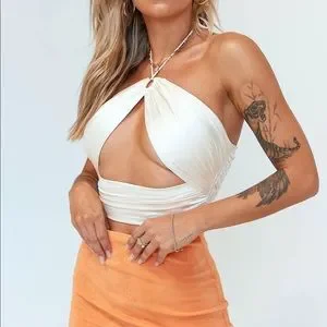 open lace back dress Odette Satin Mini Dress main image 0